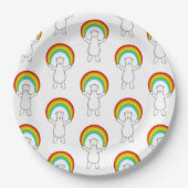 Papierplatte für Polar- und Regenbogen-Party Pappteller (Vorderseite)