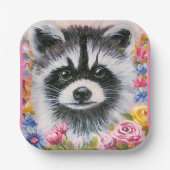 Papierplatte für Raccoon und Blume Pappteller (Vorderseite)
