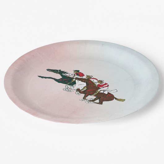 Papierplatte für Rennpferde Pappteller (Schrägansicht)