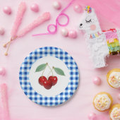 Papierplatte für Retro-Kirschen Pappteller (Party)