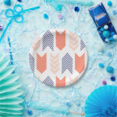 Papierplatte für Rost-, Korallen- und Navy-Pfeile Pappteller (Party)