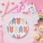 Papierplatte für Rost-, Korallen- und Navy-Pfeile Pappteller (Party)