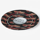 Papierplatte für rote Korvette Pappteller (Schrägansicht)