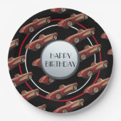 Papierplatte für rote Korvette Pappteller (Vorderseite)