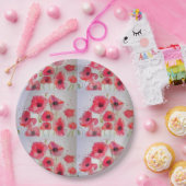 Papierplatte für rotes Mohnpapier der Blume Pappteller (Party)