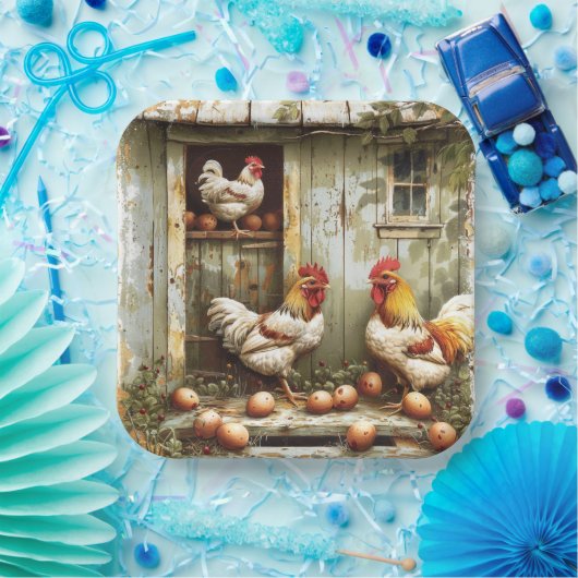 Papierplatte für rustikales Rost-Party Pappteller (Party)