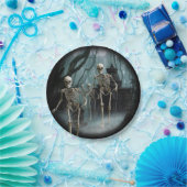 Papierplatte für Spuk Skelette Pappteller (Party)