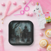 Papierplatte für Spuk Skelette Pappteller (Party)