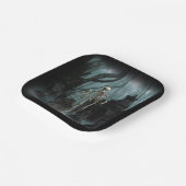 Papierplatte für Spuk Skelette Pappteller (Gewinkelt)