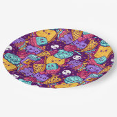 Papierplatte für süße Leckereien Pappteller (Schrägansicht)