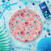 Papierplatte für süße Leckereien Pappteller (Party)