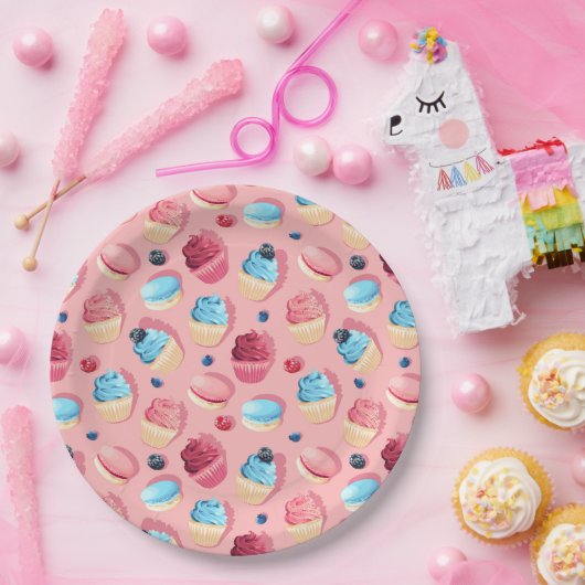 Papierplatte für süße Leckereien Pappteller (Party)