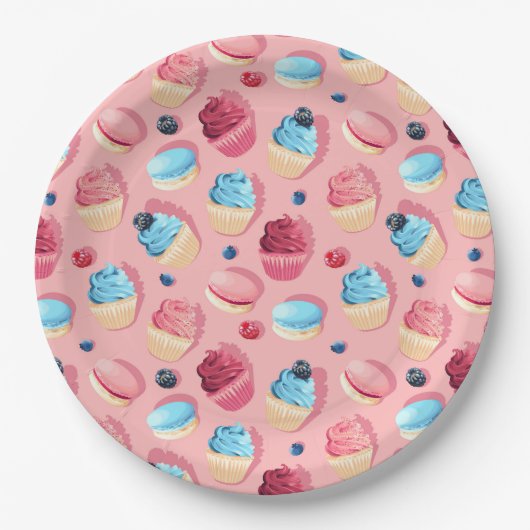 Papierplatte für süße Leckereien Pappteller (Vorderseite)