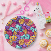 Papierplatte für süße Leckereien Pappteller (Party)