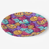 Papierplatte für süße Leckereien Pappteller (Schrägansicht)