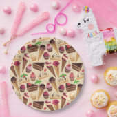 Papierplatte für süße Leckereien Pappteller (Party)