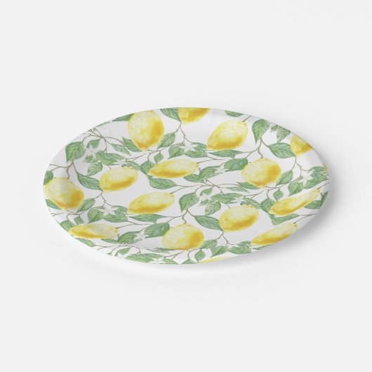 Papierplatte für Teller-Zitronen Pappteller (Schrägansicht)