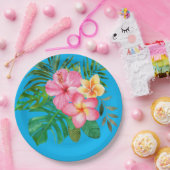 Papierplatte für tropischen Hibiskus Pappteller (Party)