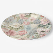 Papierplatte für Vintage Blume Pappteller (Schrägansicht)