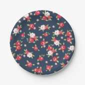 Papierplatte für Vintage Rose Pappteller (Vorderseite)