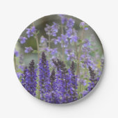 Papierplatte für violette Blumen Pappteller (Vorderseite)