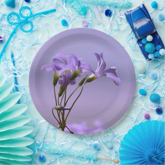 Papierplatte für violette Blumen Pappteller (Party)