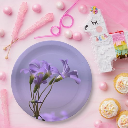 Papierplatte für violette Blumen Pappteller (Party)