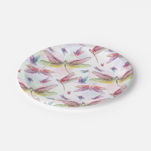 Papierplatte für Wasserfarben Pappteller (Schrägansicht)