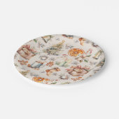 Papierplatte für Weihnachtsmischelemente Pappteller (Schrägansicht)