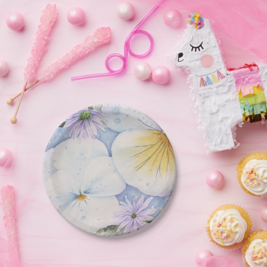 PAPIERPLATTE FÜR WEISSES PARTY PAPPTELLER (Party)