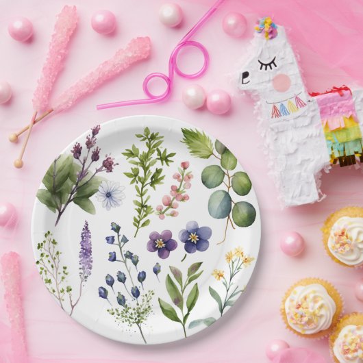 Papierplatte für Wildblumen Pappteller (Party)