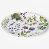 Papierplatte für Wildblumen Pappteller (Schrägansicht)