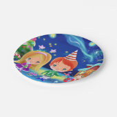 Papierplatte gemütlich Weihnachten Pappteller (Schrägansicht)