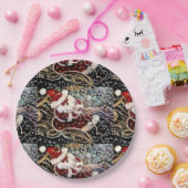 Papierplatte haltbarer Santa mit Schlitten Pappteller (Party)