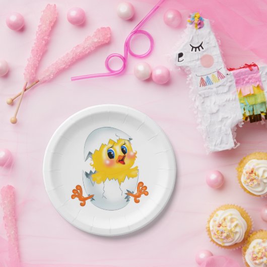 Papierplatte "Hühnchen" Pappteller (Party)