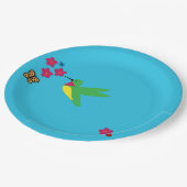 Papierplatte Hummingbird und Ladybug Pappteller (Schrägansicht)