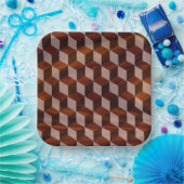 Papierplatte - Imitate aus Holz Pappteller (Party)