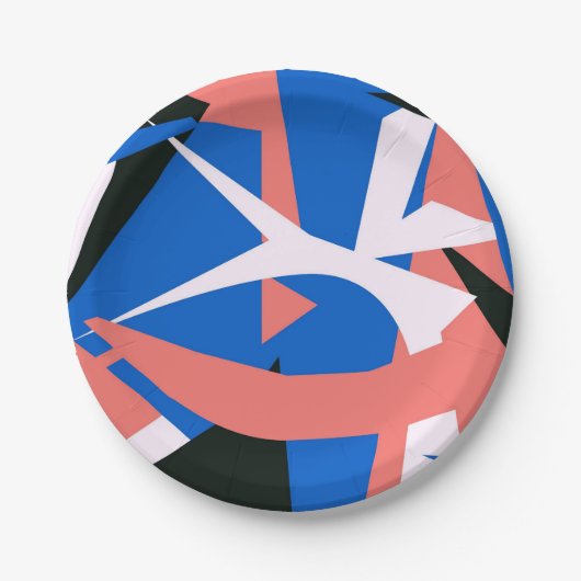 Papierplatte inspiriert durch Matisse Pappteller (Vorderseite)