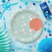 PAPIERPLATTE: JAPANISCHE STIL: KOI FISH PATTERN PAPPTELLER (Party)