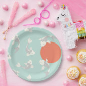 PAPIERPLATTE: JAPANISCHE STIL: KOI FISH PATTERN PAPPTELLER (Party)