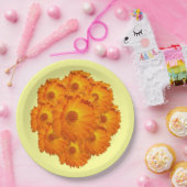 Papierplatte - Kalendula-Blüten Pappteller (Party)