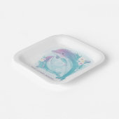 PAPIERPLATTE: KINDER ZU DEN GEBURTSTAGEN: DOLPHINE PAPPTELLER (Gewinkelt)