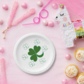 Papierplatte - Kleeblätter Pappteller (Party)