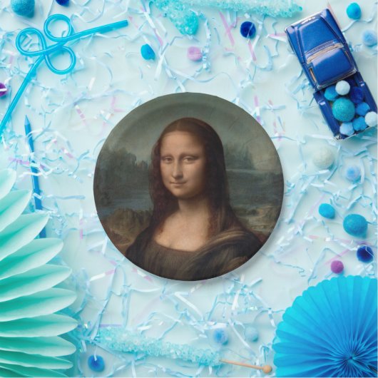 PAPIERPLATTE: LEONARDO DA VINCI: MONA LISA PAPPTELLER (Party)