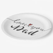 Papierplatte Liebe-Sie Vater-glückliche des Pappteller (Schrägansicht)
