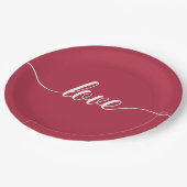 Papierplatte Liebevalentines Tagesder Pappteller (Schrägansicht)