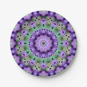 Papierplatte Mandala rundes Muster kaleidoscope re Pappteller