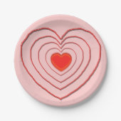 Papierplatte - Mehrere geschachtelte Herzen Pappteller (Vorderseite)