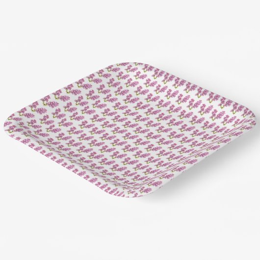 Papierplatte - Mehrere Lilacs in Reihen Pappteller (Gewinkelt)