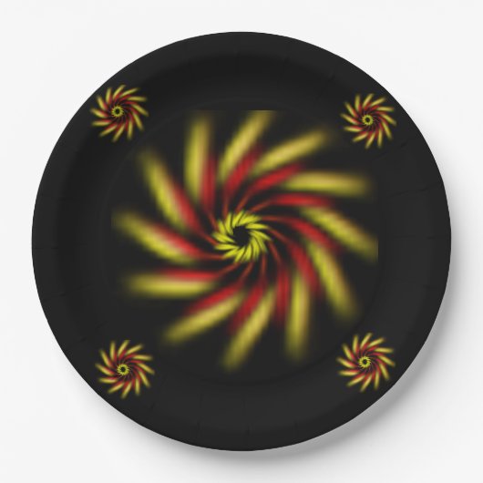 Papierplatte - mehrfache Pinräder Pappteller (Vorderseite)